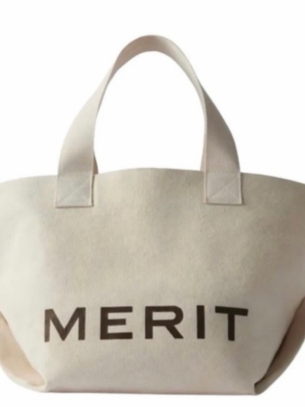 MERIT Canvas Cosmetic Tote Bag in Cream - Picture 2 of 9